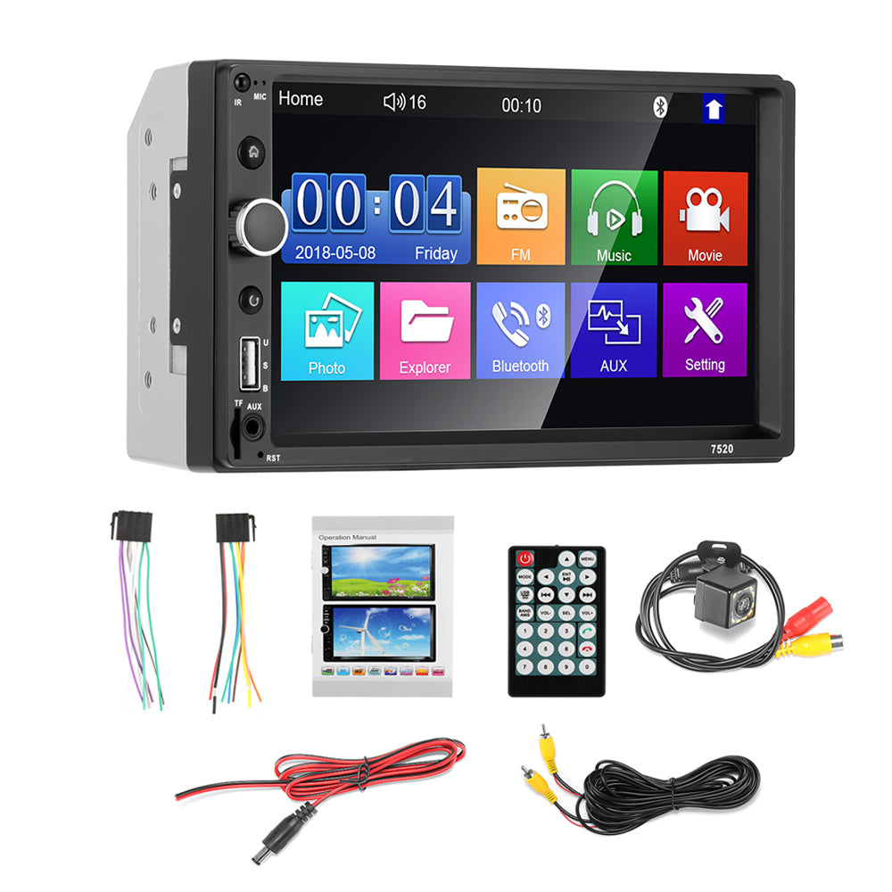 7520-1 7-inch Touch Screen Double Din Car Bluetooth MP5 Player Reverse Image FM Radio HD Video Audio Player 7520-1 7-inch Touch Screen Double Din Car Bluetooth MP5 Player Reverse Image FM Radio HD Video Audio Player